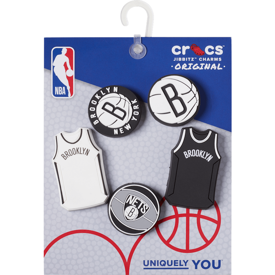 NBA Brooklyn Nets 5 Pack Jibbitz™ charms | Crocs for sale