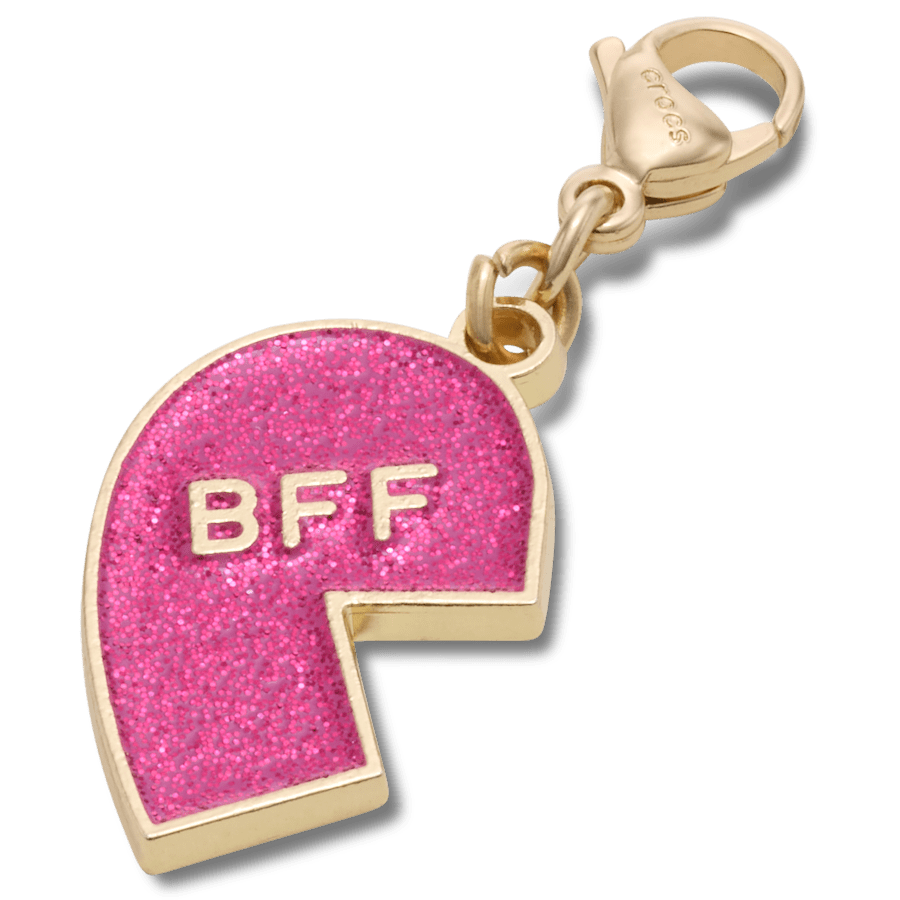 Pink Glitter BFF Charm Left Jibbitz Shoe Charm | Crocs outlet
