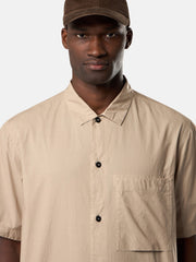 1100006 ORGANIC COTTON TELA 'PARACADUTE' Comfort-fit short-sleeve shirt with chest pocket