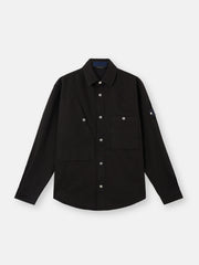1100008 BULL DENIM-TC Regular-fit overshirt with chest pockets