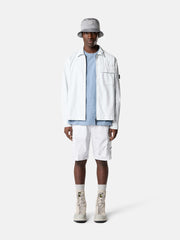 1200008 BRUSHED ORGANIC COTTON CANVAS 'OLD' EFFECT Regular-fit zip-up overshirt with pocket