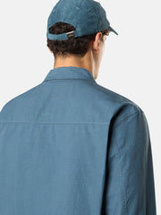 1200009 ORGANIC COTTON RIPSTOP Comfort-fit overshirt with pockets and two-way zip