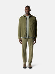 1200015 STRETCH ORGANIC COTTON SATIN Regular-fit overshirt with concealed zip