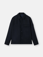 1200028 WOOL NYLON FLANNEL_STONE ISLAND GHOST Comfort-fit overshirt with chest pocket and nylon lining