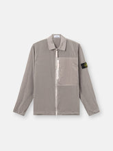 1200031 NYLON METAL IN ECONYL® Comfort-fit overshirt with chest pocket and two-way zip