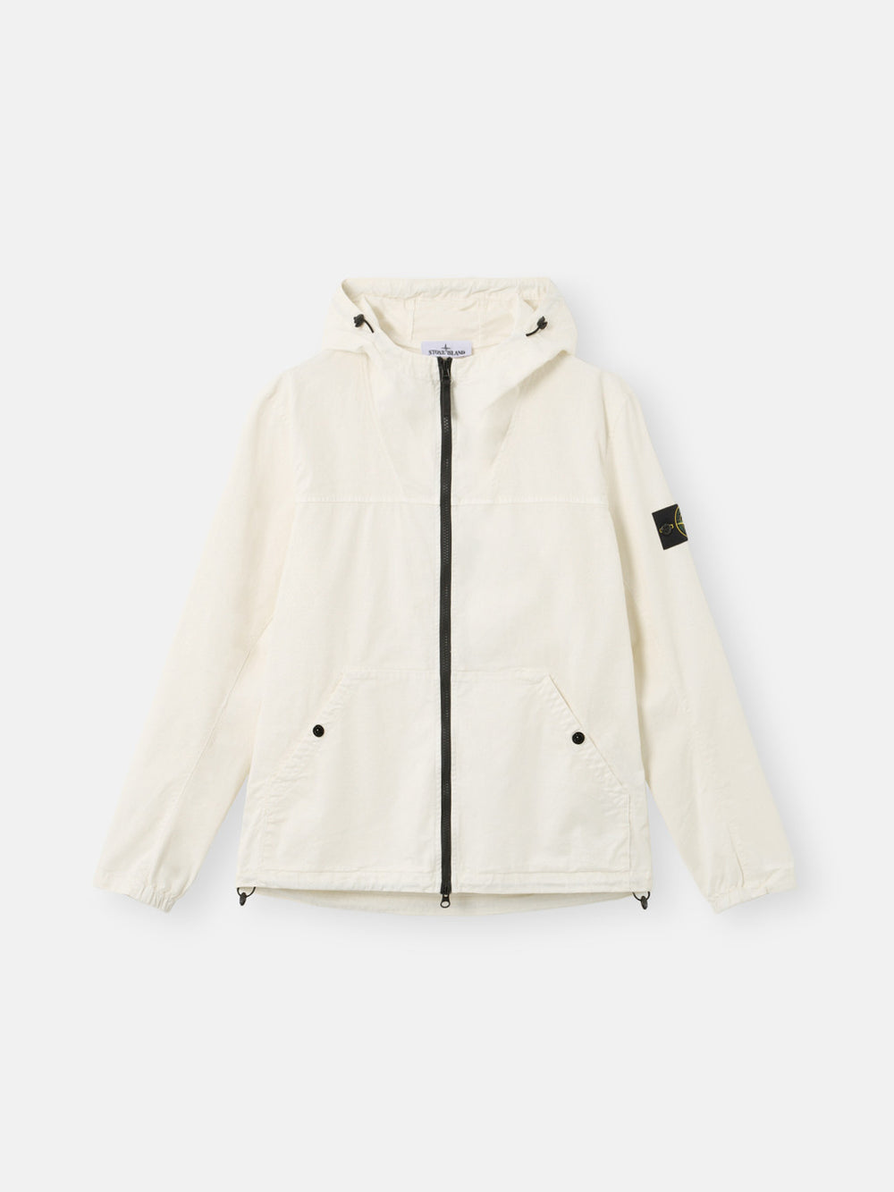 1200032 SUPIMA® COTTON TWILL STRETCH-TC Hooded overshirt with snap pockets and zip