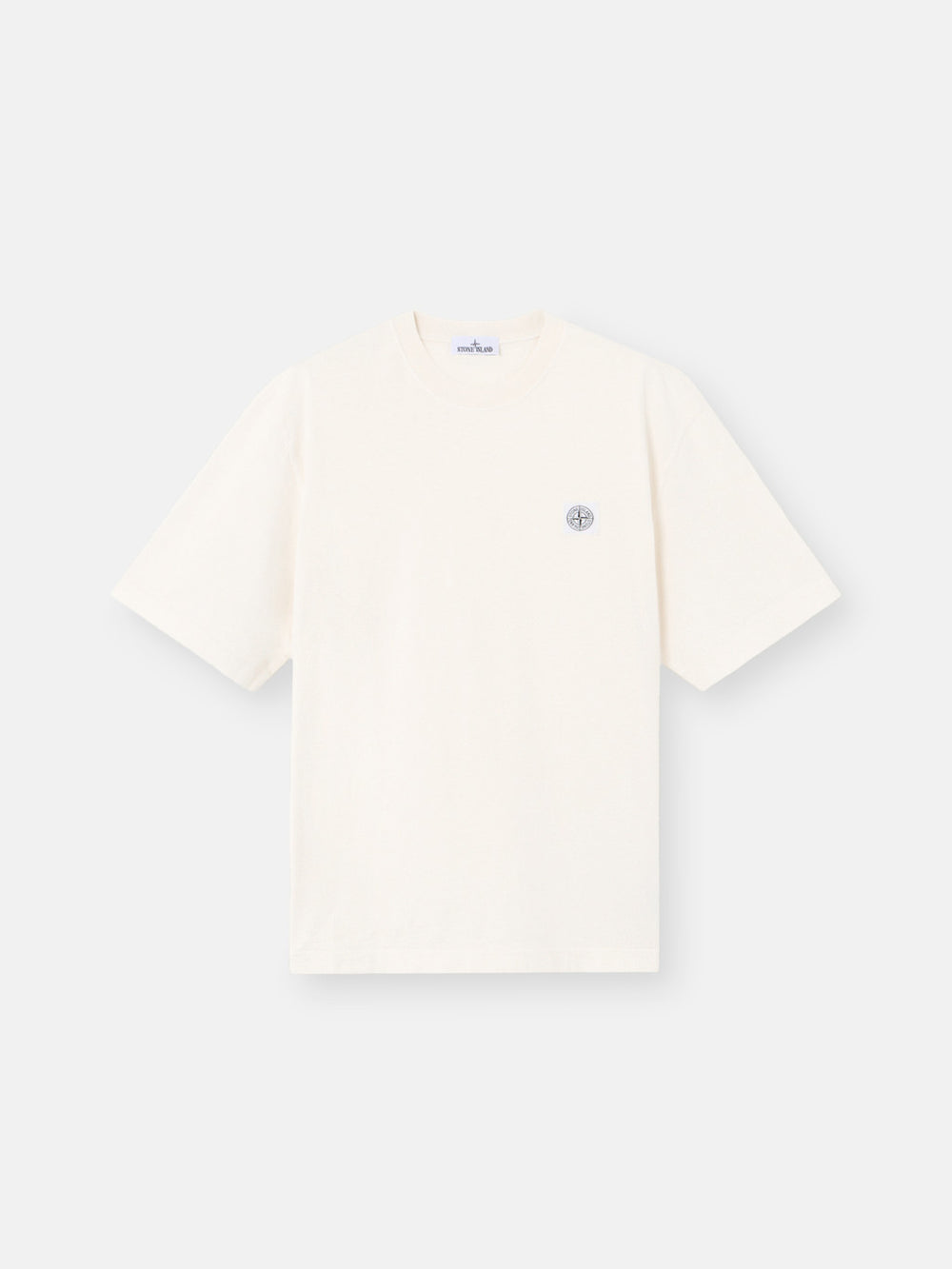 2100025 COMBED ORGANIC COTTON JERSEY Regular-fit short-sleeve T-shirt with Compass patch