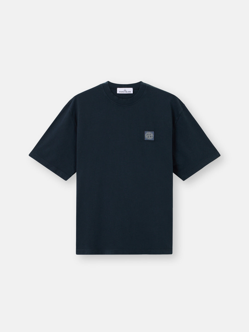 2100025 COMBED ORGANIC COTTON JERSEY Regular-fit short-sleeve T-shirt with Compass patch