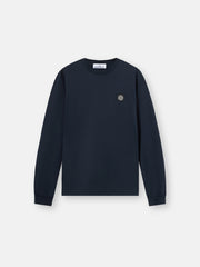 2100028 60/2 COTTON JERSEY Slim fit long sleeve T-shirt with Compass patch