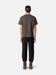 2100029 ORGANIC COTTON JERSEY 'FISSATO' EFFECT Slim-fit short-sleeve T-shirt with Compass patch