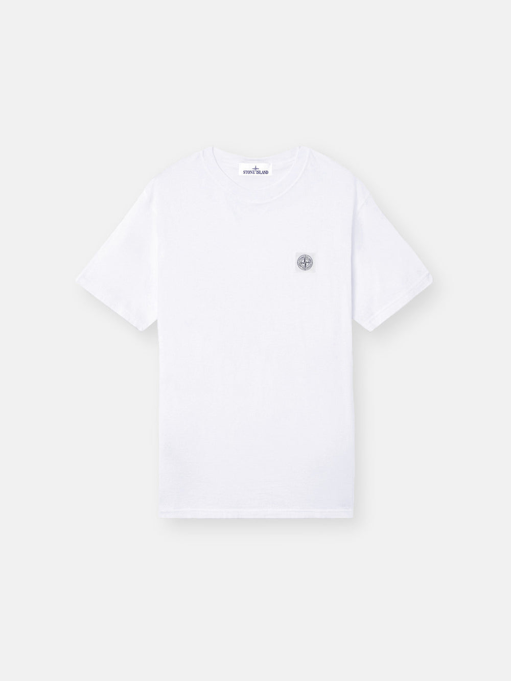 2100029 ORGANIC COTTON JERSEY 'FISSATO' EFFECT Slim-fit short-sleeve T-shirt with Compass patch