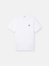 2100029 ORGANIC COTTON JERSEY 'FISSATO' EFFECT Slim-fit short-sleeve T-shirt with Compass patch