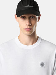 2100029 ORGANIC COTTON JERSEY 'FISSATO' EFFECT Slim-fit short-sleeve T-shirt with Compass patch