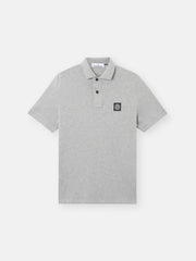 2200005 95% ORGANIC COTTON / 5% ELASTANE PIQUÉ Slim-fit short-sleeve polo shirt with Compass patch
