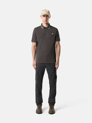 2200007 95% ORGANIC COTTON / 5% ELASTANE PIQUÉ Slim-fit short-sleeve polo shirt with striped details