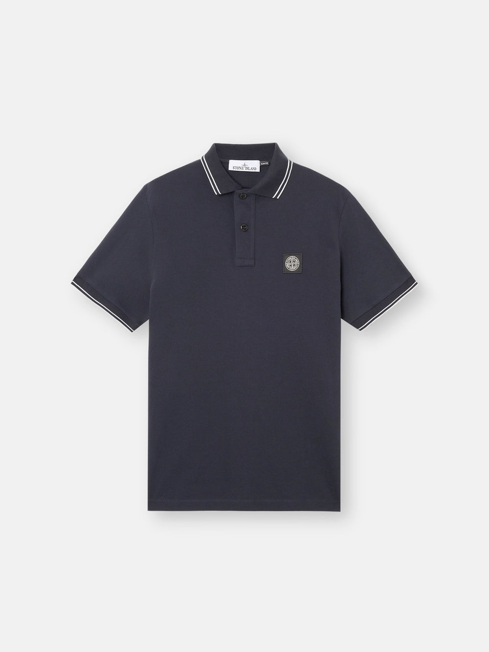 2200007 95% ORGANIC COTTON / 5% ELASTANE PIQUÉ Slim-fit short-sleeve polo shirt with striped details