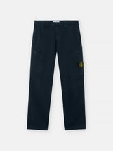 3100030 STRETCH ORGANIC COTTON SATIN Regular-fit cargo trousers with angled snap pockets