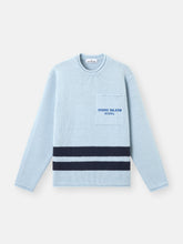 5100029 PURE WOOL_STONE ISLAND MARINA Crewneck jumper with chest pocket and print