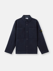 5100058 FELTED RWS WOOL Button-up shirt with chest pockets and snap fastening