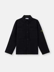 5100058 FELTED RWS WOOL Button-up shirt with chest pockets and snap fastening