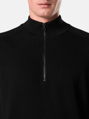 5100124 RIBBED SOFT ORGANIC COTTON Regular-fit half-zip jumper