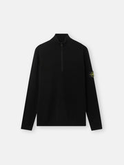 5100124 RIBBED SOFT ORGANIC COTTON Regular-fit half-zip jumper