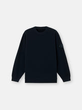 6100069 STRETCH COTTON FLEECE_STONE ISLAND GHOST Comfort-fit crewneck sweatshirt with ribbed trims
