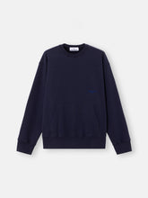 6100071 BRUSHED ORGANIC COTTON FLEECE_STONE ISLAND MARINA Oversized-fit crewneck sweatshirt with pouch pocket