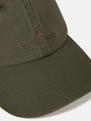 9100009 BRUSHED COTTON GABARDINE HAT Baseball cap with logo embroidery