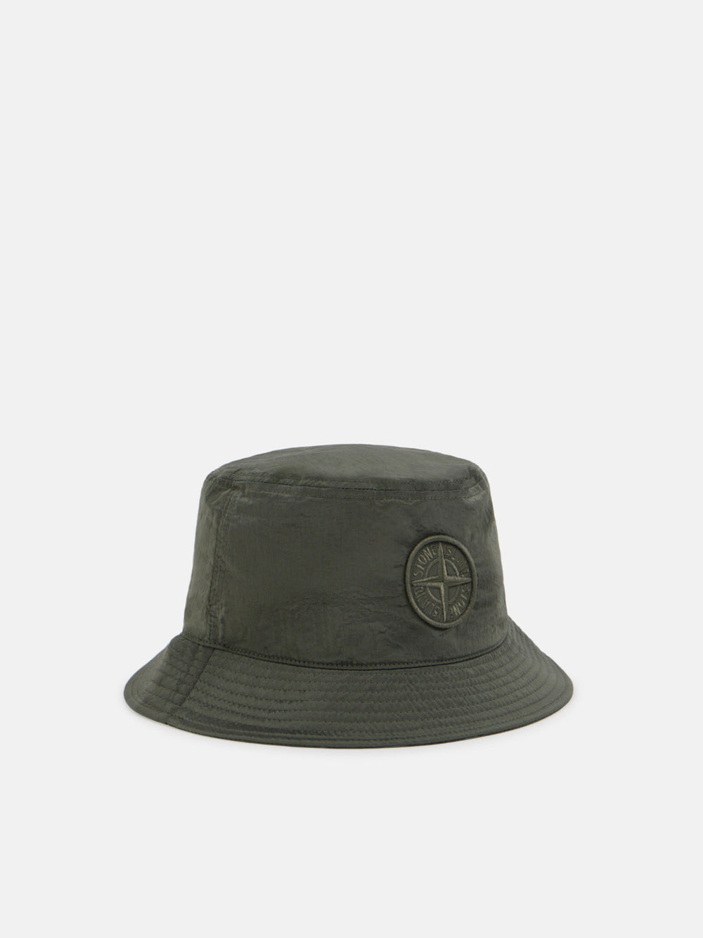 9100012 NYLON METAL IN ECONYL® Bucket hat with mesh lining and Compass embroidery