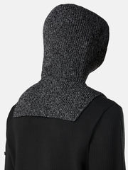 N100010 KNIT REFLECTIVE Hooded cowl with reflective coating and Compass patch