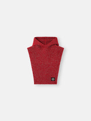 N100010 KNIT REFLECTIVE Hooded cowl with reflective coating and Compass patch