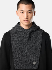 N100010 KNIT REFLECTIVE Hooded cowl with reflective coating and Compass patch