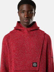 N100010 KNIT REFLECTIVE Hooded cowl with reflective coating and Compass patch