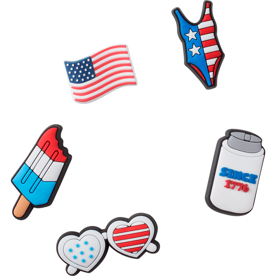 USA 5 Pack Jibbitz Shoe Charm | Crocs US