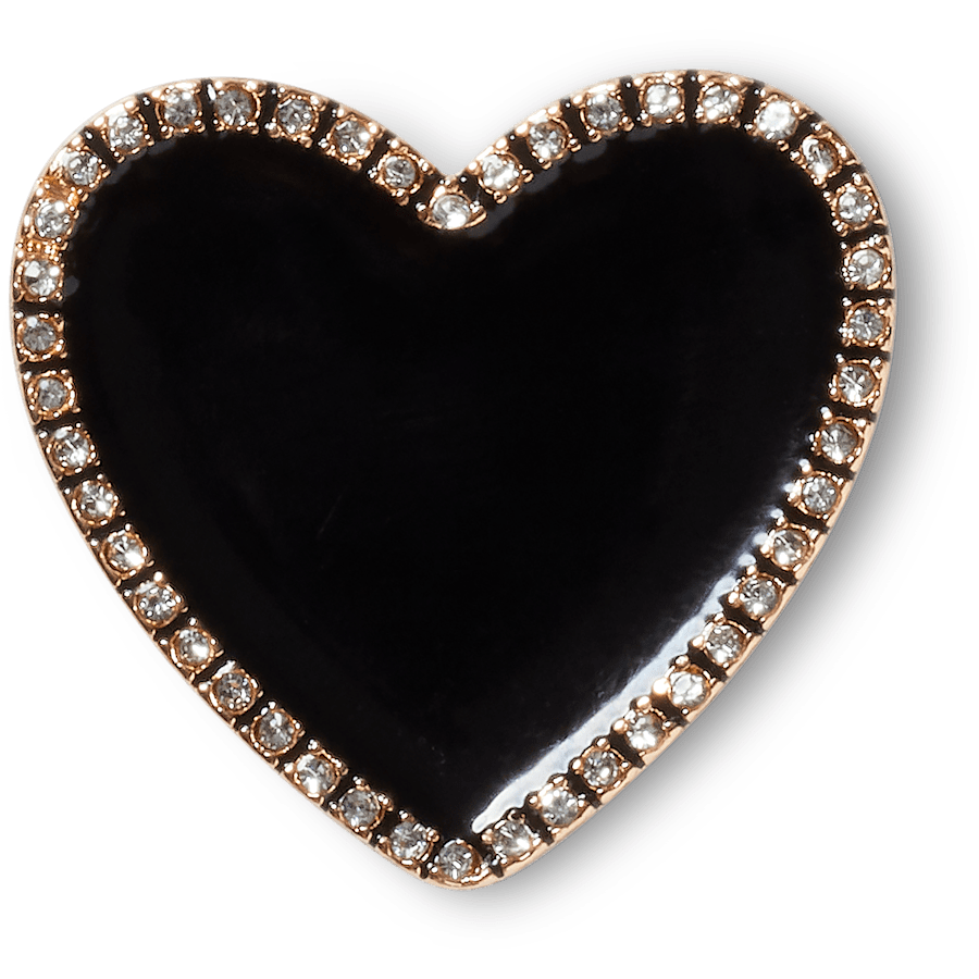 Black Heart with Gold Outline Jibbitz™ charms | Crocs near me