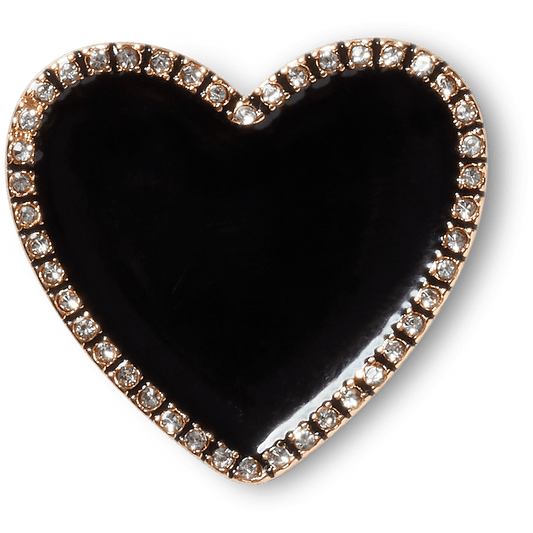 Black Heart with Gold Outline Jibbitz™ charms | Crocs near me