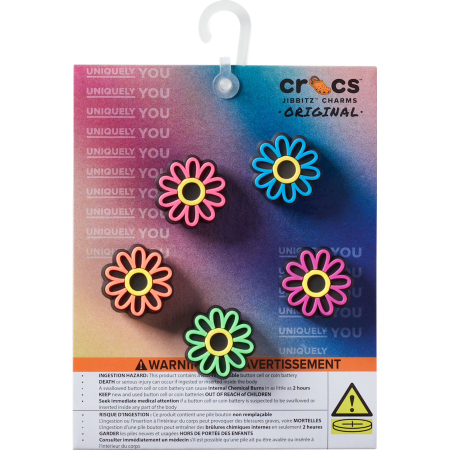 Lights Up Daisy 5 Pack Jibbitz Shoe Charm | Crocs outlet