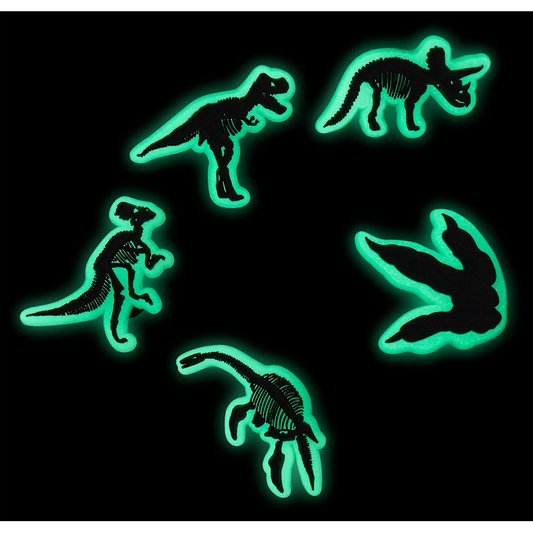 Glow In The Dark Dino 5 Pack Jibbitz Shoe Charm | Crocs on sale
