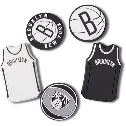 NBA Brooklyn Nets 5 Pack Jibbitz™ charms | Crocs for sale