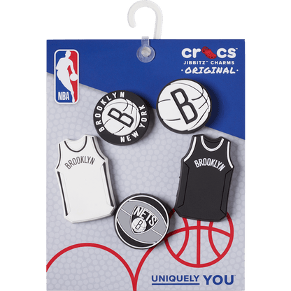 NBA Brooklyn Nets 5 Pack Jibbitz™ charms | Crocs for sale