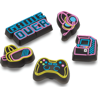 Lights Up Neon Gamer 5 Pack Jibbitz™ charms | Crocs online