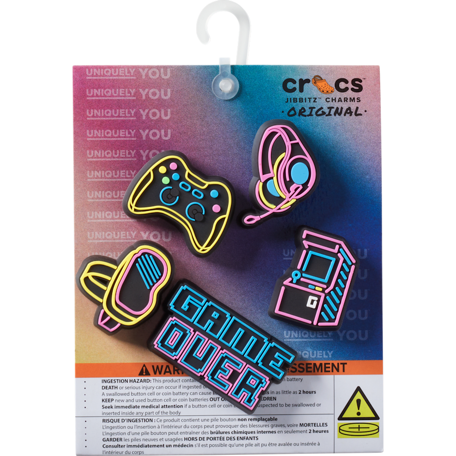 Lights Up Neon Gamer 5 Pack Jibbitz™ charms | Crocs online