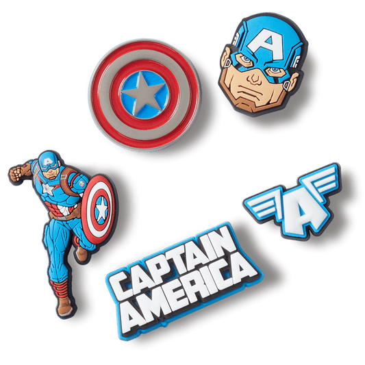 Captain America 5 Pack Jibbitz™ charms | Crocs US