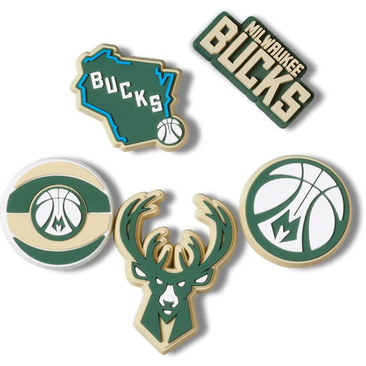 NBA Milwaukee Bucks 5 Pack Jibbitz™ charms | Crocs online