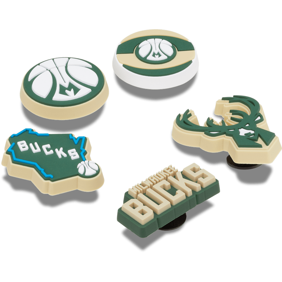 NBA Milwaukee Bucks 5 Pack Jibbitz™ charms | Crocs online