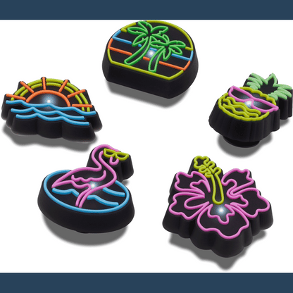 Lights Up Neon 5 Pack Jibbitz™ charms | Crocs sale