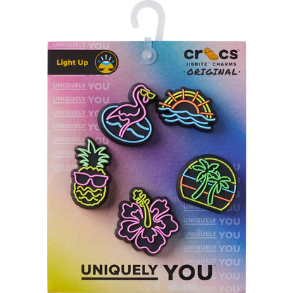 Lights Up Neon 5 Pack Jibbitz™ charms | Crocs sale