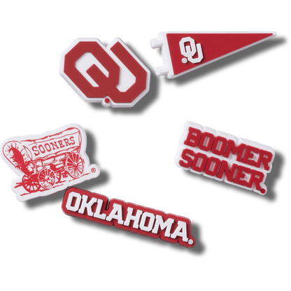 Univ of Oklahoma 5 Pack Jibbitz™ charms | Crocs outlet