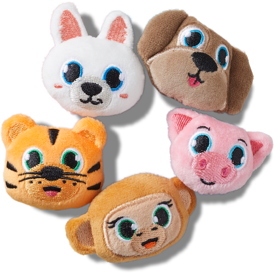 Fuzzy Animal 5 Pack Jibbitz™ charms | Crocs on sale